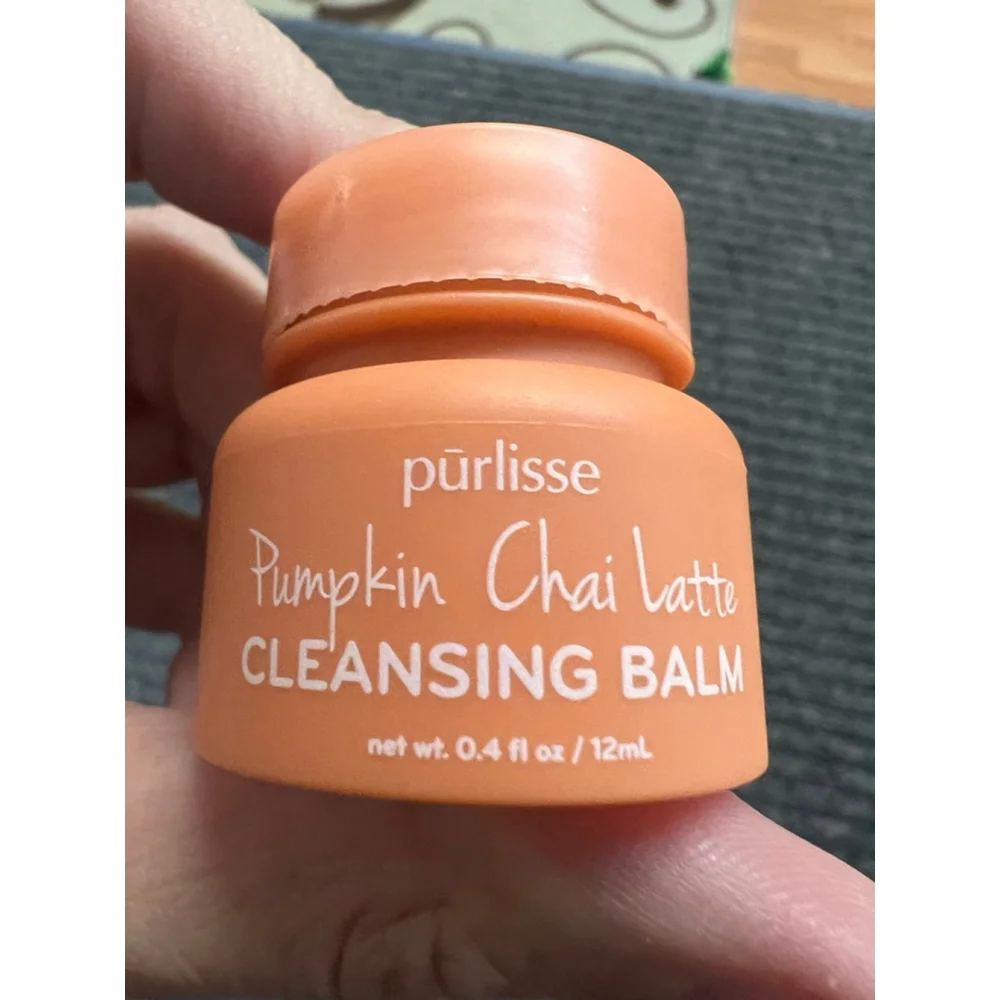 NWOB Pūrlisse Pumpkin Chai Latte Cleansing Balm Set Full and Travel Sized